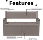 DRATO 75 Gallon Storage Bench Deck Box Outdoor Indoor, Lockable Durable - Image 7