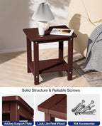 YEFU Outdoor Side Table for Patio: 16" HIPS Weather - Image 6