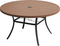 VICLLAX 63" Outdoor Round Patio Table by HOME