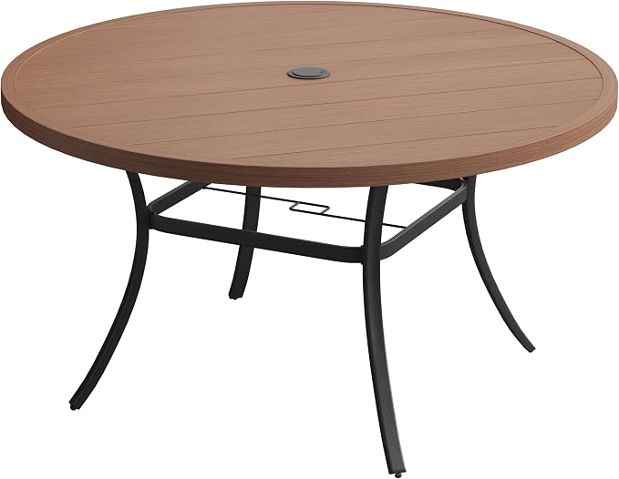VICLLAX 60" Outdoor Round Patio Table by HOME