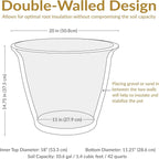 Sunnydaze 20-Inch Franklin Large Plant Pot - Image 5