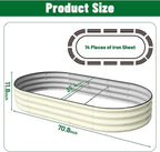 SnugNiture 2 Pcs 6x3x1ft Raised Garden Bed Kit, Outdoor Oval Metal Garden - Image 2