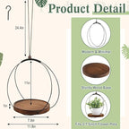 3 Pack Hanging Planters for Indoor Black Plant Hanger - Image 2