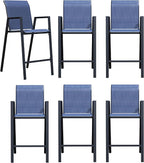 Outdoor Bar Stools Set of 6, Bar Height Chairs - Image 8