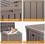 40 Gallon Resin Deck Box, Lockable Patio Outdoor Storage Box - Image 5