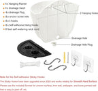 ORIMERC 4 Pack White Wall Planter Pots Vertical Living Wall Hanging Planters - Image 3