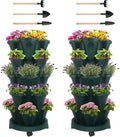 GameXcel Vertical Planter 5 Tier Stackable Planters Garden Planters Strawberry by GameXcel
