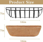 4pack 16-inch Window Sill Window Railing Planters - Image 7