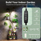 Plant Stand Indoor with Grow Lights 9 Tiered Wood Plant Shelf 62" Tall Plant - Image 4