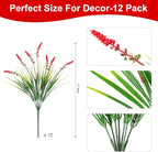 Artificial Faux Plants Flowers for Outdoor Decorations, Fake Monkey Grass for - Image 8