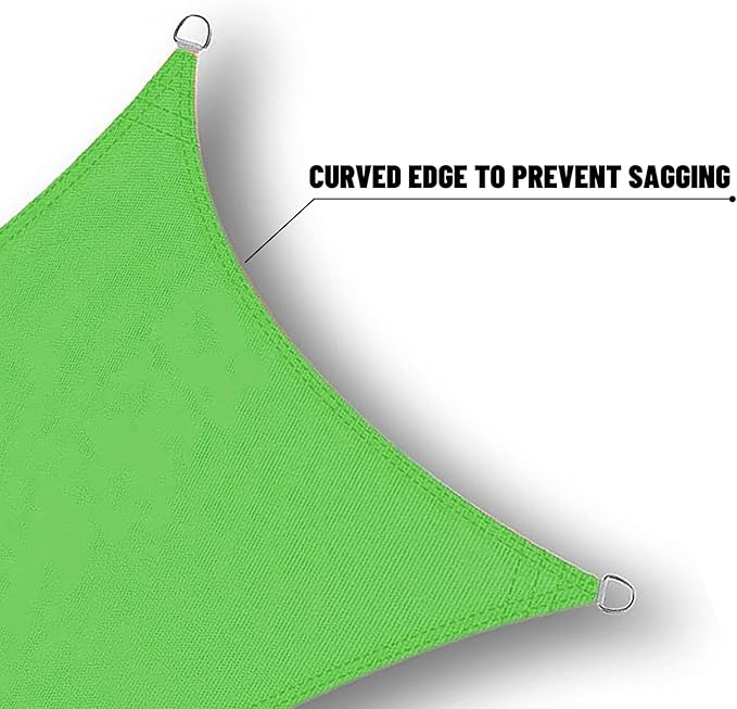 SUNNY GUARD Waterproof Sun Shade Sail 10' x 16' Lemon Green Rectangle UV Block - Image 4