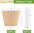 Dalzom® 60Pcs 4” Peat Pots - Image 2