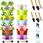 Umigy 2 Set of 7 Tier Vertical Planter Stackable Tower Planters Strawberry Herb by Umigy
