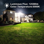 4 Pack 100W LED Flood Light, IP66 Waterproof Outside Flood Light, 12500LM Super - Image 6