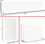 Oakland Living 6 ft. X 4 ft. White Freestanding Metal Privacy Screen Room - Image 2