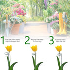 12 Pack 18 Inch Plant Support Stakes, Metal Single stemmed Flower Support - Image 4