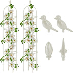 2 Pcs Garden Obelisk Trellis for Climbing Plants Outdoor 6 Ft Rose Bush Round by Miuwauer