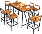 Tangkula 7-Piece Acacia Wood Bar Set by TANGKULA