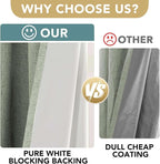 H.VERSAILTEX Linen Blackout Curtains 63 Inches Long 100% Absolutely Blackout - Image 3