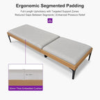 PURPLE LEAF Outdoor Chaise Lounge Set of 4 Aluminum Adjustable Patio Lounger - Image 6
