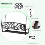 Giantex Patio Metal Porch Swing, 2-Person Hanging Porch Swing Bench - Image 8