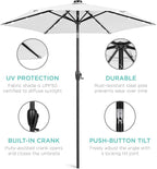 Best Choice Products 7.5ft Outdoor Solar Market Table Patio Umbrella - Image 5