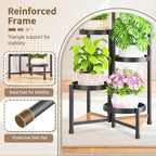 LASZOLA 5 Tiered Folding Tall Plant Stand Indoor - Image 4