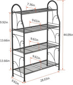 SORCEDAS Plant Stand Indoor Outdoor Plant Shelf 4 Tier Metal Corner Flower - Image 5