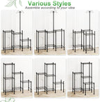 Plant Stand Indoor Outdoor, Heavy Duty Metal Waterproof 6 Tiered Plant Shelf - Image 2