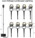 Outdoor Landscape Lighting, 8 Pack Outdoor Spotlights, LED Landscape Lights - Image 2
