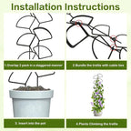 Indoor Plant Trellis for Climbing Plants, 3 Pack Stackable Garden Trellis for - Image 3
