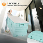 VINGLI 75 Gallon Collapsible Outdoor Storage Box, Simple-to-assemble Plastic - Image 6