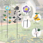 Set of 3 Solar Garden Lights, Waterproof Metal Spring Yard Art Decor, Solar - Image 3