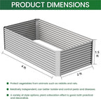 FRIZIONE 3pcs Tall 4x2x1.5ft Galvanized Raised Garden Bed Outdoor, Steel Garden - Image 3