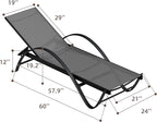 Shintenchi Patio Chaise Lounge Set of 2, Pool Chaise Lounge - Image 3
