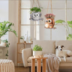 Swing Owl Hanging Planters for Indoor Plants, Cute Small Succulent Pots - Image 6
