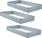 3 Pack 6x3x1FT Galvanized Raised Garden Bed Kit, Outdoor Metal Planter Box - Image 6