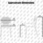 2xhome Set of 4 Patio Dining Chairs | Modern Stackable Outdoor Pool Side Chair - Image 4