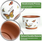 YBX 8 Inch + 6 Inch Terracotta Plant Pots, Flower Pots - Image 7