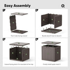 NEWBULIG 31 Gallon Outdoor Storage Box, Waterproof Deck Box - Image 7