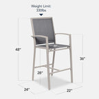 Best Choice Products Outdoor Bar Stools Set of 2, Bar Height, Patio Furniture - Image 2