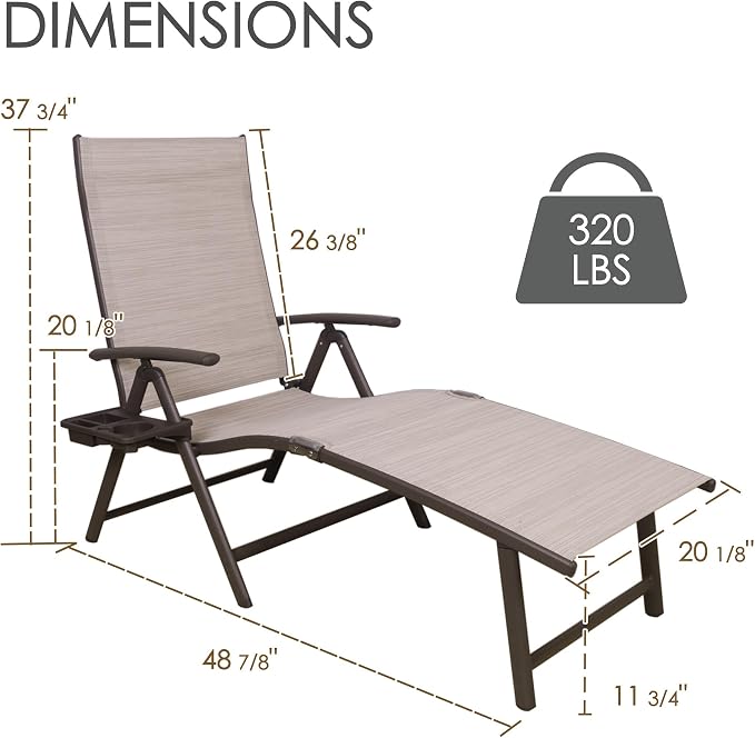 Kozyard Cozy Aluminum Reclining Lounge Chair - Image 2
