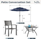 PHI VILLA 5 Pieces Outdoor Dining Set - Image 9