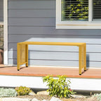VINGLI 40in Outdoor Metal Bench, All-Weathe Backless Patio Bench - Image 8