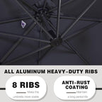 PURPLE LEAF 9' X 11.5' Patio Umbrella - Image 6