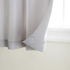 TOWN & COUNTRY BASICS Heavyweight Grommet Curtain, Cloud Grey | Light Filtering - Image 2