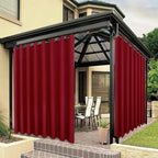 BONZER Outdoor Curtains for Patio Waterproof Thick Privacy Wide Grommet Light by Bonzer