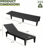 Devoko Outdoor Chaise Lounge Chair Set of 2 - Image 3