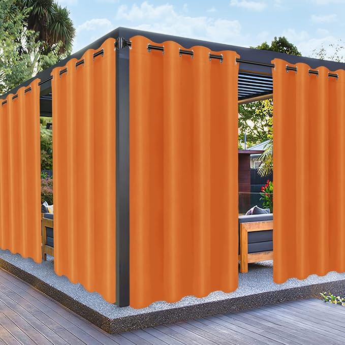 PureFit Outdoor Curtains for Patio Waterproof Weatherproof, UV and Fade by PureFit