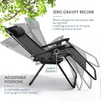 Nestl Zero Gravity Chairs Set of 4, Patio Lounge Chair Outdoor - Image 4